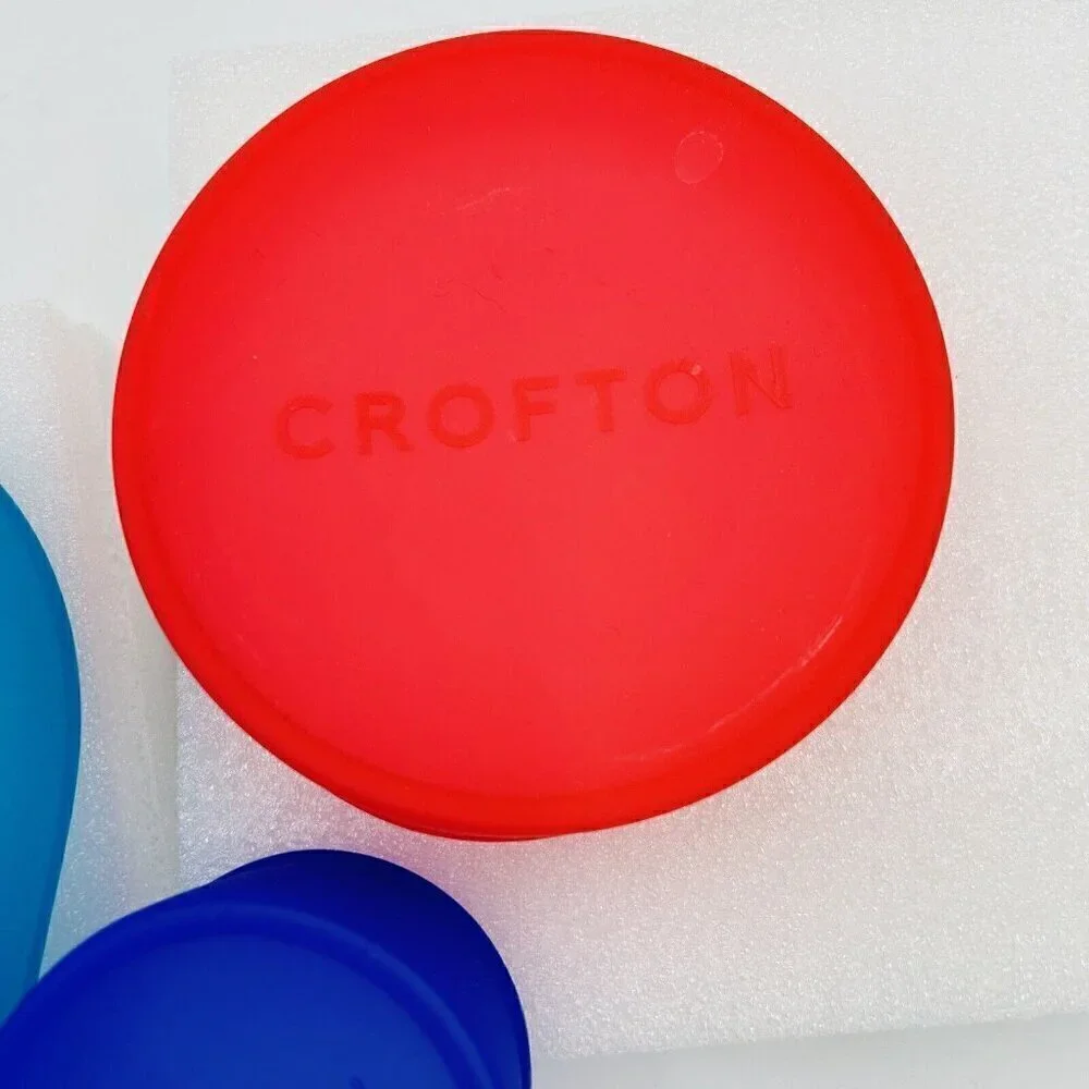 CROFTON ALDI 3 PIECE SILICONE STRETCH LIDS BPA FREE 6.5”, 4.5”, 3”